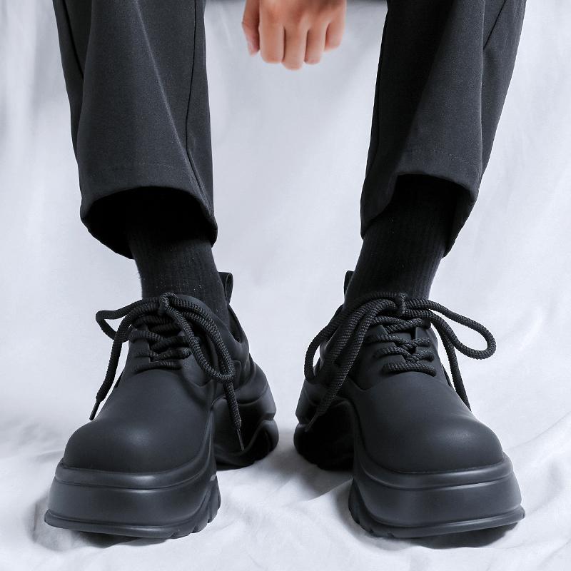 Thick Soled Men's Shoes Brand Designer's New Style Outdoor Trendy Street Walk Young People Daily Height Increasing Shoes
