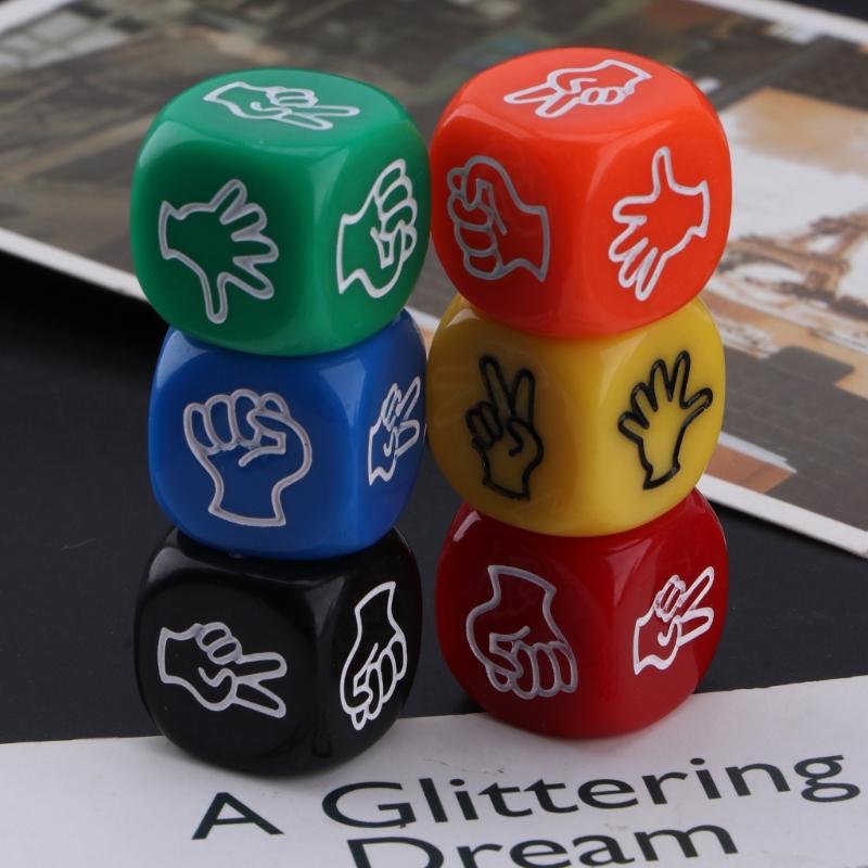 6 Stück/Set Party Brettspiel Requisiten Fingerraten Spiel Würfel Bar Würfel 20mm Party Siebe Party Requisiten Party Spiel Würfel