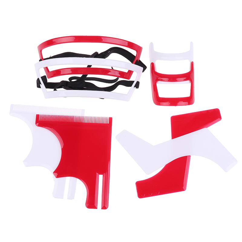 2/3/4Pcs Men Beard Hair Goatee Neckline Shaving Template Guide Haircut Kit Tool