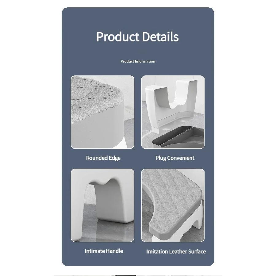 Household Toilet Squatting Stool Removable Non-slip Adult Toilet Seat Portable Thickened Foot Step Stool Bathroom Accessories