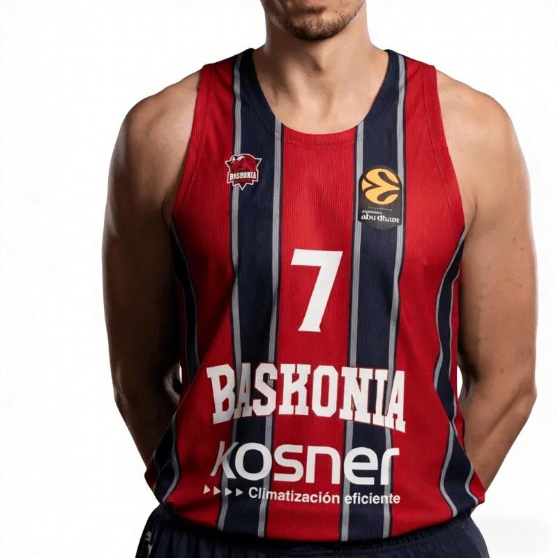 Summer New Spain Baskonia Men's Women Basketball Jersey Vest Causal Fan Special Sportswear Basketball Jersey Family Kids Tees