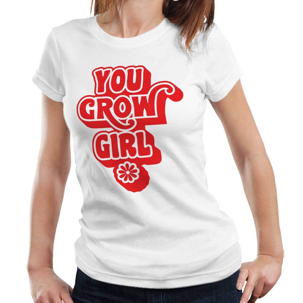 

Футболка You Grow Girl Полуприлегающая Женская Ретро Винтаж Сила Девушки Милая Любовь к Себе 2XL