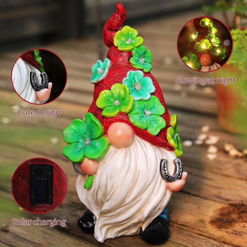 Solar Resin Elves: Garden Gnome Ornaments & Decorations