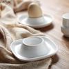 Pure White Ceramic Plate Egg Tray Egg Cup Egg Rack Storage Tray Kitchen Storage Tableware Specialty Plates Dish Dessert Bowl