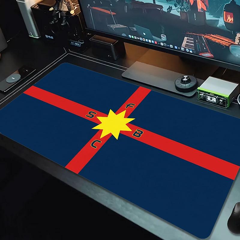 Colorful Splash Logo Large Size Mouse Pad Large Gaming Table Cushion Nonslip Laptop Tablet Big Mousepad Xxl Mat Mini Pc Playmat With Lock Edge