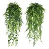 80cm Persian Fern Leaves Vines Home Room Decor Hanging Artificial Plant Plastic Leaf Grass Wedding Party Wall Balcony Decoration