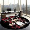 Ronaldo'nun (33) Ofis için Yuvarlak Halı Ofis, Yatak Odası, Oturma Odası ve Ev Alanı için Dekoratif Yer Halısı