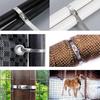 100Pcs Stainless Steel Ties Self Locking Cable Ties Heat Resistant Multi-Purpose Zip Ties for Farms Outdoor Fence