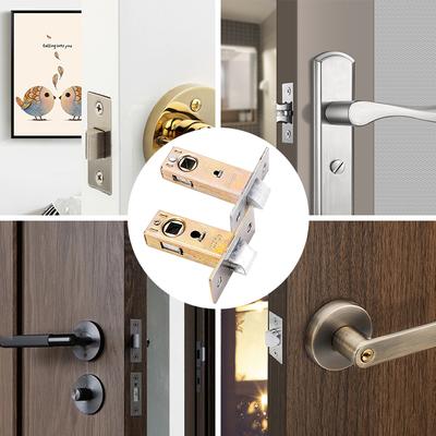 1Pc Three Pronged Single Tongue Lock Body Bathroom Toilet Lock Tongue DIY Indoor Door Lock Cylinder Privacy Lock Door Latch Catch