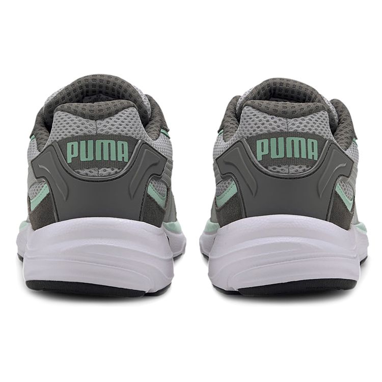 Puma Axis Plus Lightweight Shock Absorption Slip Resistant Low Top Running Shoes Unisex sneaker Gray Green 370286-11