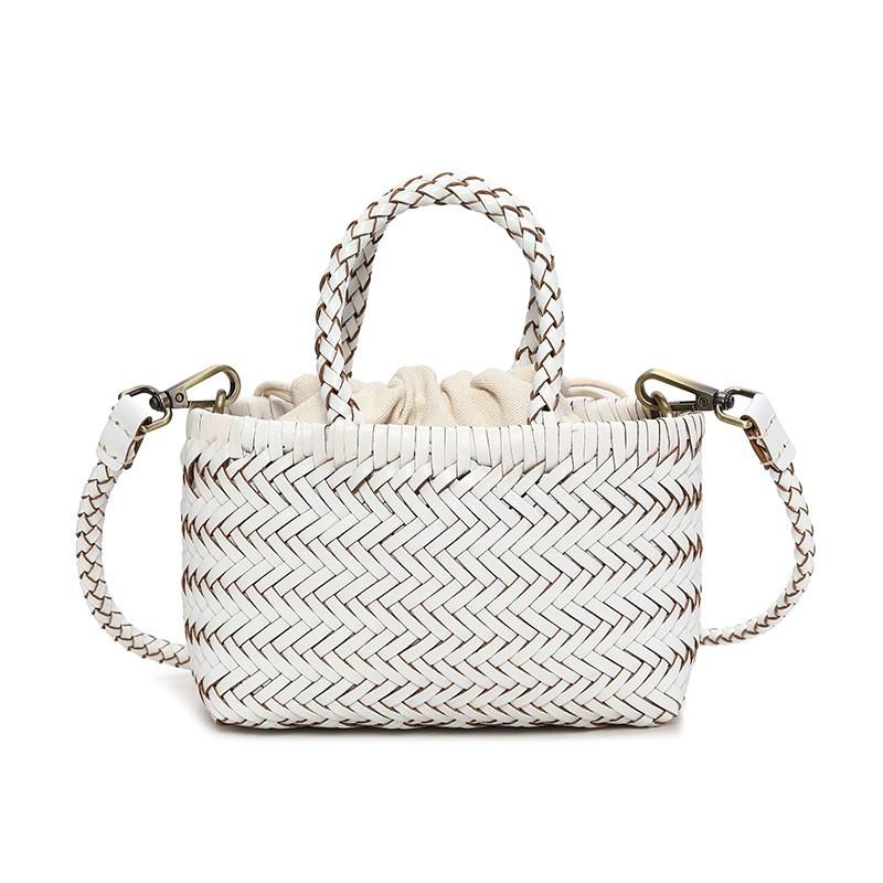 Mini Woven Leather Handbag Women Crossbody