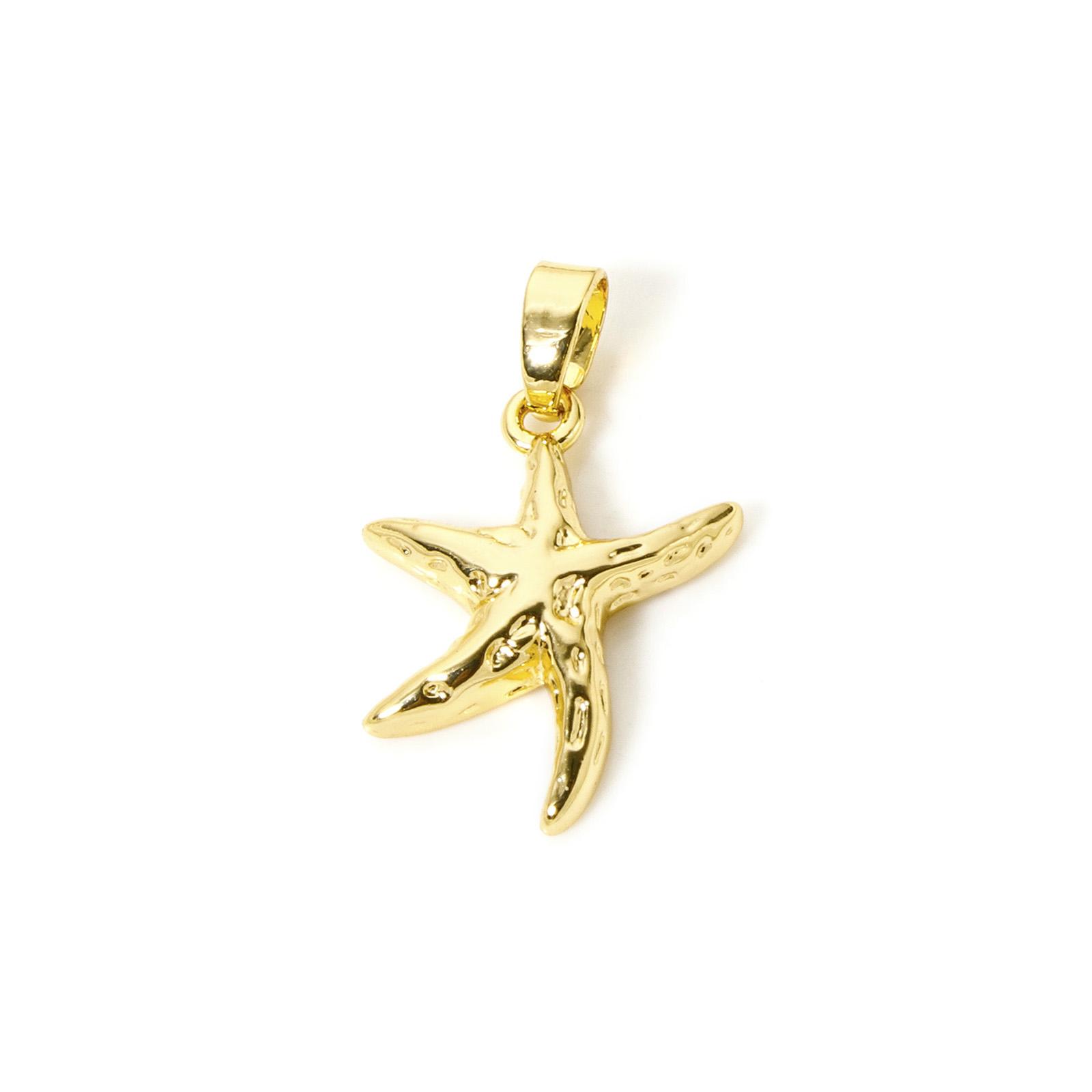 

2 Pcs Brass Ocean Charms Gold Plated Dolphin Starfish Fish Seahorse Pendant For DIY Necklace Bracelet Making Jewelry