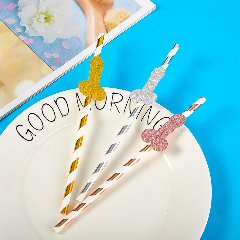 6ks/sáček Dekorace na rozlučku se slámou Jednorázové nádobí Dekor