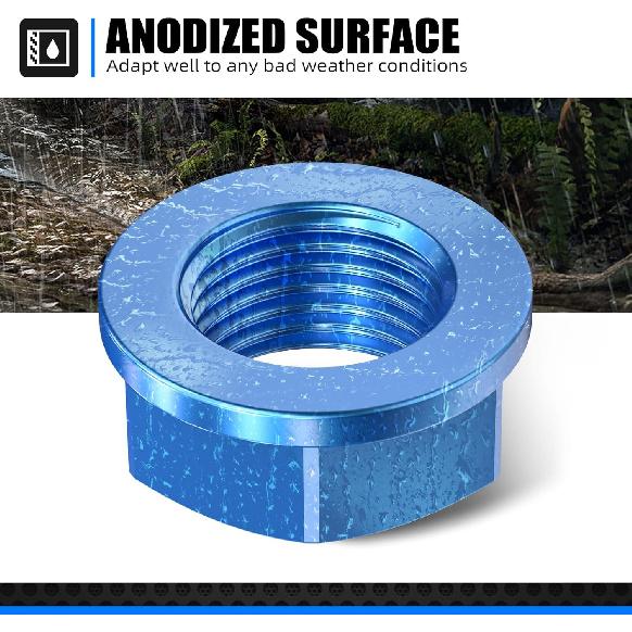 NICECNC M16XP1.5 Front Axle Shaft Lock Nut Dirt Bike Compatible with Yamaha YZ125 YZ250 05-21 YZ250F YZ450F 05-13 YZ125X 17-21 YZ250X 16-21 WR250F
