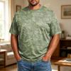 Men's Big Size Comfortable Breathable Casual Loose Fit T-Shirt Soft Fabric Crew Neck Short Sleeve Top for Everyday Wear