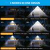 Dual-Row Wide Angle 1000000LM Solar Street Light 504 LED IP65 Waterproof 3 Working Modes Motion Sensor Garden Terrace Patio Lamp