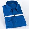 Men's Classic Dress Shirt Solid Long Sleeve Wrinkle Free Man Clothes Business Social Button-up Twill Formal Shirts with Pocket