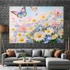 2D Colorful Butterfly Flower Backdrop Outdoor Garden Celebration Photo Background