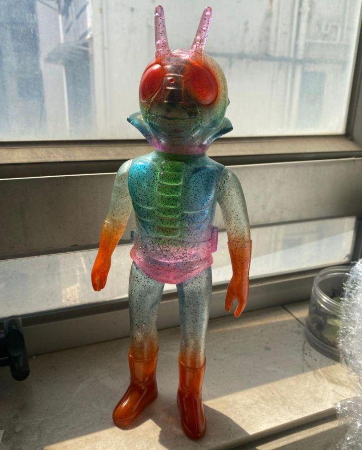 [USED] Last in stock Kamen Rider V3 clear painted version 27cm rare