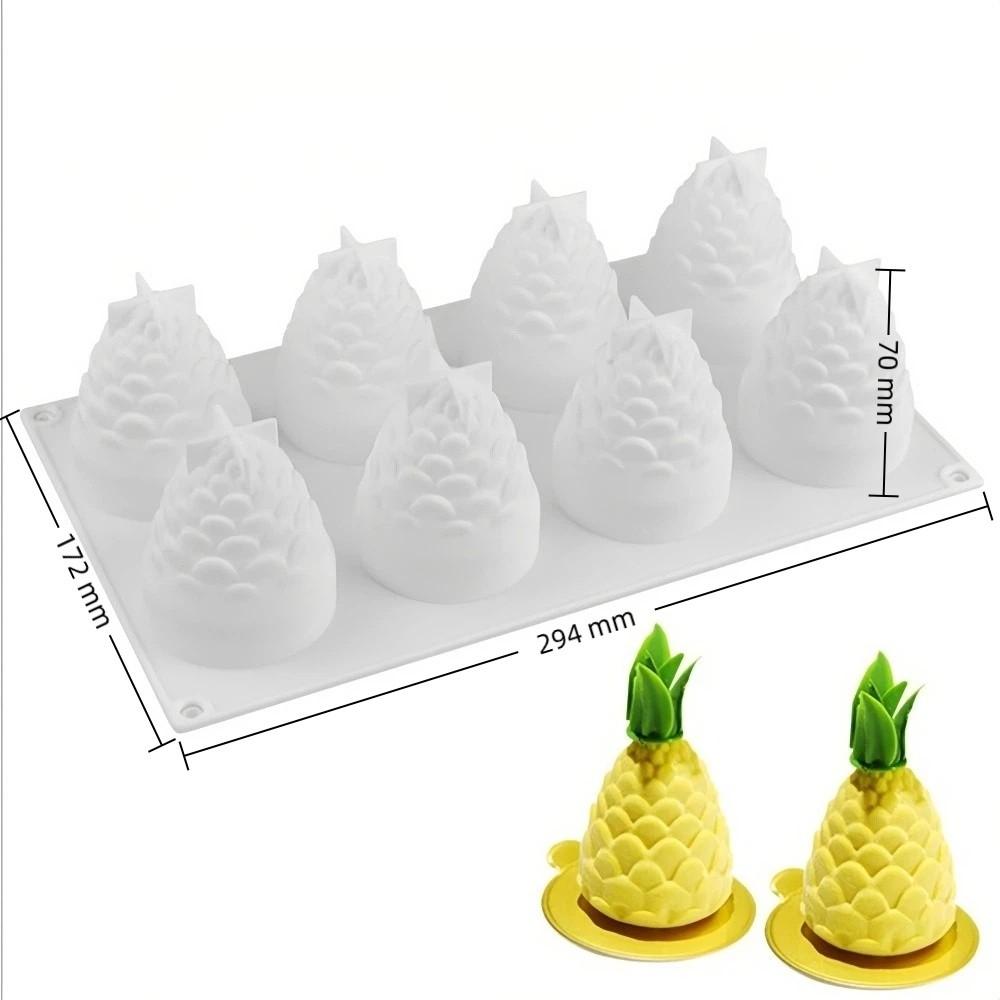 Silicone Pinecone Mousse Cake Mold 8 Holes Non-Stick DIY Baking Molds High Temperature Resistance Easy To Clean