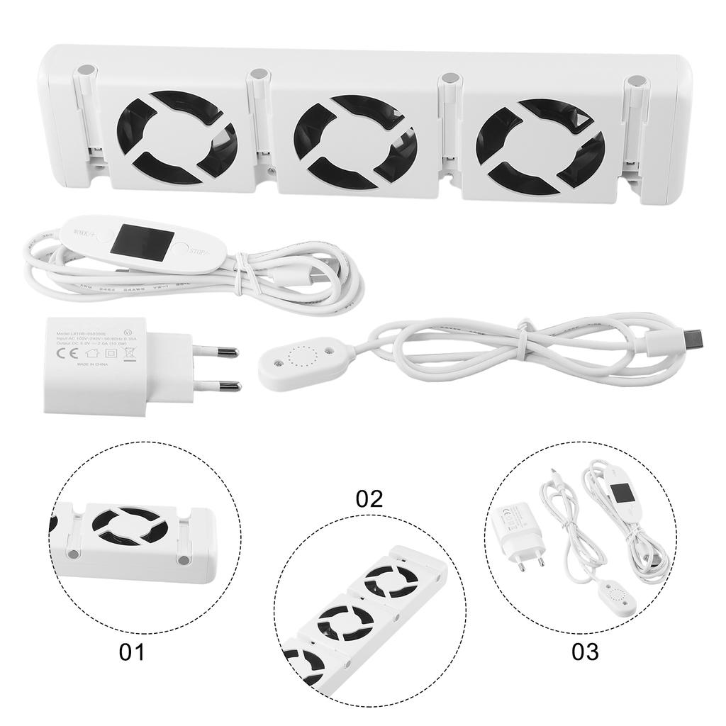 Booster Extension Smart Radiator Fan 20DB DC 5V 0.2A White Ventilator Accessories Easy Installation Replacement