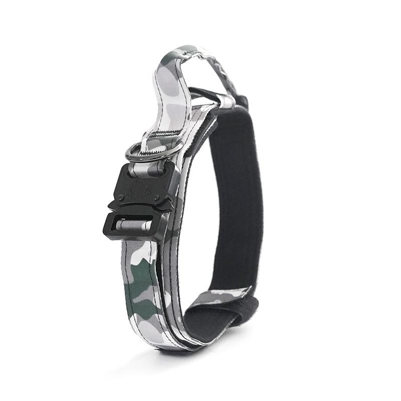 Big Dog Training Collar Pet Collar Military Dog Collar Medium and Large Dog Outdoor Training Dog Leash Tactical Collar