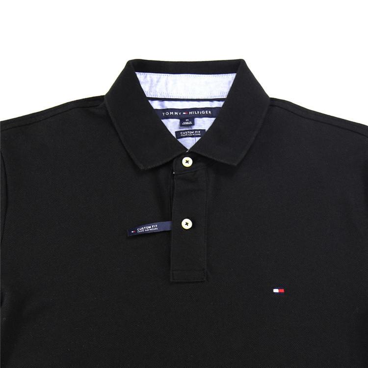 Tommy Hilfiger Solid Color Polo Neck Loose Fit Short Sleeve Fashion Polo Shirt Men Tops C817857318-083