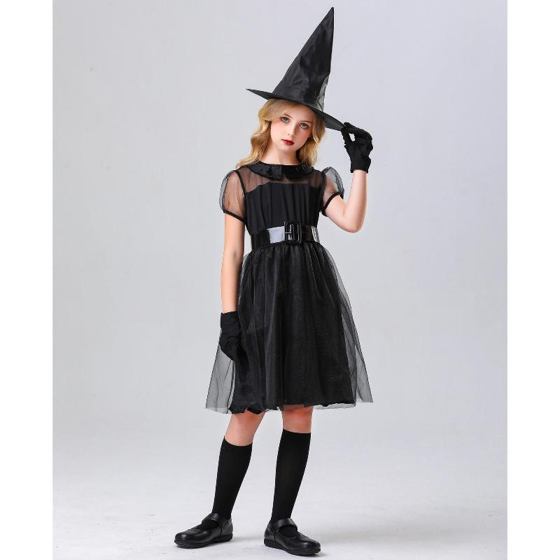 hildren's witch costumes, halloween girl magic witch cos show costumes