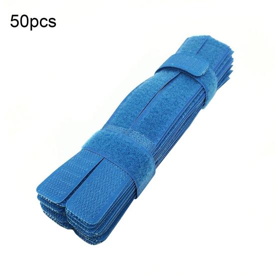 50Pcs Reusable Nylon Magic Tape Cable Tie Fasten Straps Wire Holder Organizer