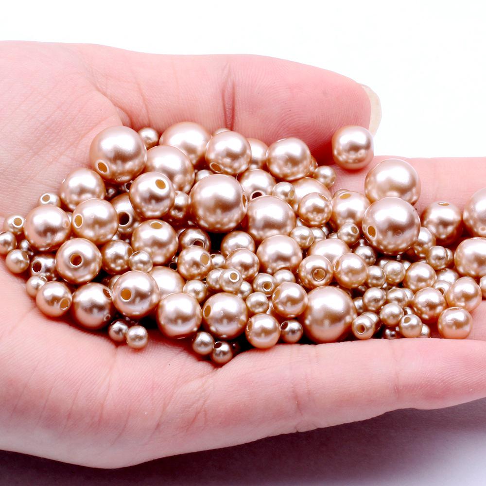 18g Perforated Imitation Pearl Beads: No Peeling/Fading - Cream Glue Hair Clip for DIY Handmade Bracelets & Small Accessories.
