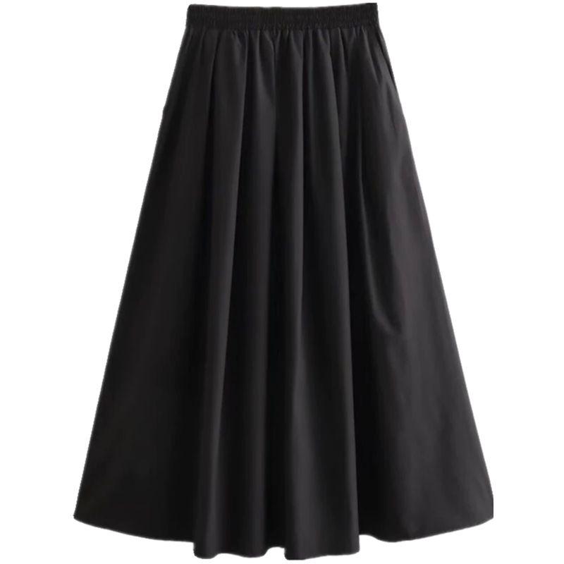 Fashion Wind 2024 Spring New Arrival Female Slim Looking Easiest for Match Black High Waist Loose Skirt 4437246 800