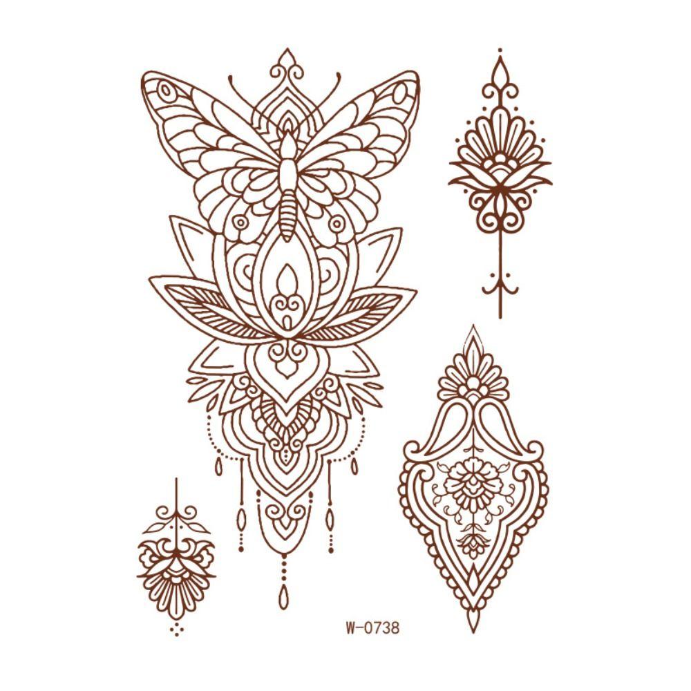 Wedding Tool Body Art Sticker Henna Tattoo Stickers Water Transfer Decals Temporary Tattoo