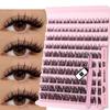 DIY Natürliches D-Locken Cluster Wimpern-Set – Leicht, Selbstklebend, Perfekt für den täglichen Gebrauch