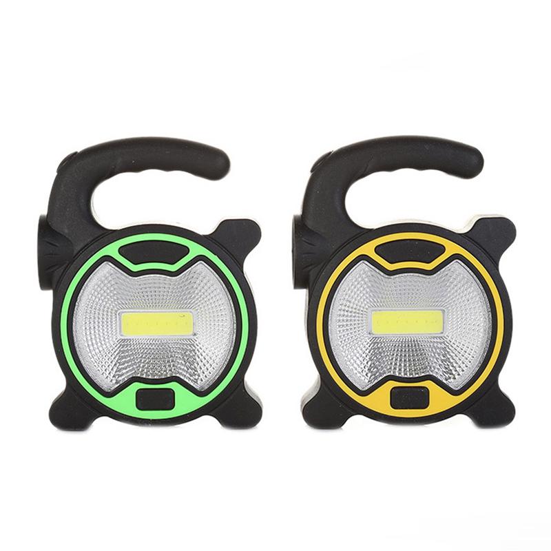 Battery Powered Portable Cob Led Work Light Handheld Lantern Flashlight Outdoor Tent Camping Lights With Handle Without Battery