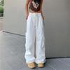 Y2k Cargo Pants Women Streetwear Casual Wide Leg Pants Harajuku Vintage Solid Baggy Straight Trousers Ladies Oversize Sweatpants