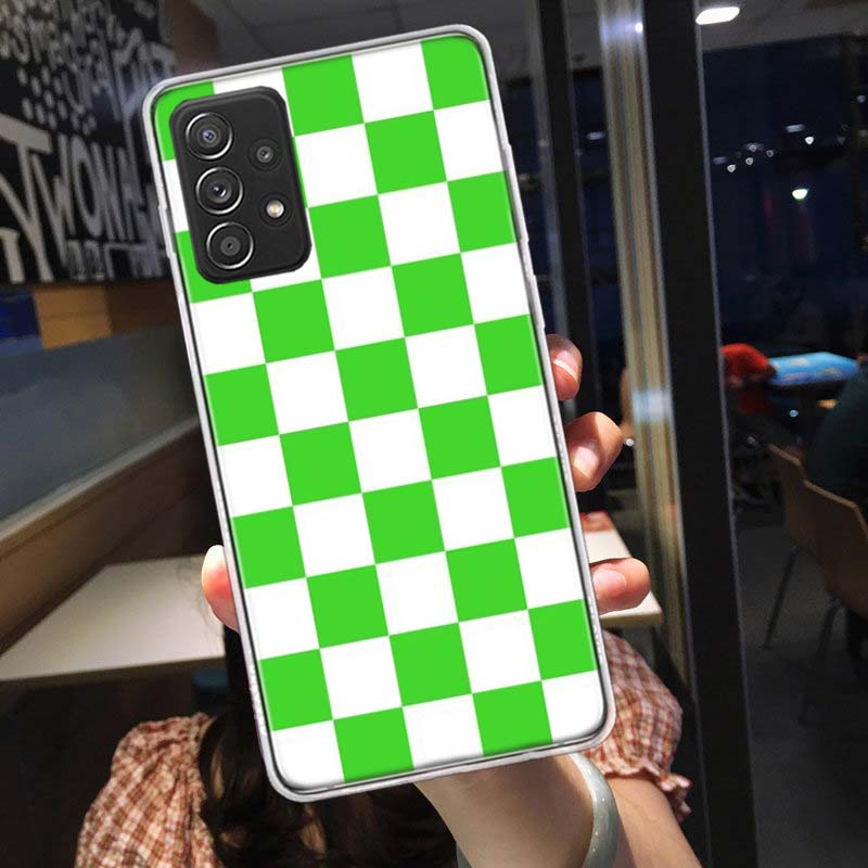 Retro Classic Chess Board Grid Phone Case for Samsung A54 A57 A37 A17 A14 A15 A12 A24 A34 A55 A35 A25 A52S A07 A05S A04S A22 A32