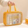 Cute PVC Cartoon Cosmetic Bag Large Capacity Swimming Beach Bag Toiletry Storage Bag Translucent Waterproof Travel Makeup Bag