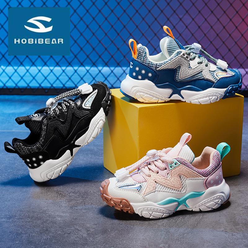 

HOBIBEAR-Новые детские сетчатые кроссовки, дышащие повседневные кроссовки
