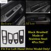 Gear Panel Strip AC Air Window Lift Cover Trim Stainless Steel Accessories Interior For VW Volkswagen Atlas / Teramont 2017-