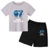 67 Funny Cartoon Number Print Kids Summer Casual 2PCS Breathable Tees+Short Pants Suits 2-13 Years Boys Girls Fashion Clothes