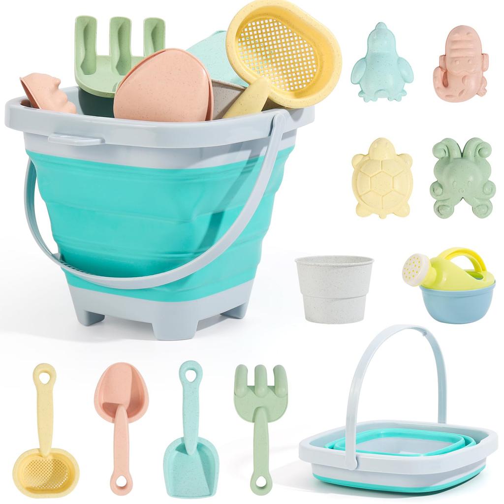 Fun Shovel Molds Beach Bucket Toys Set Portable Durable Beach Sand Water Game Toys for Baby Outdoor Beach Park Toys