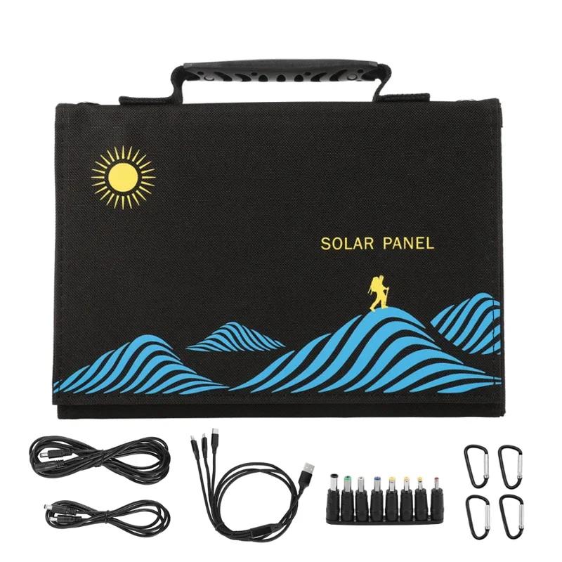 18V Foldable Solar Panel 1000W Portable Folding Bag USB+DC Output Solar Power Charger for Mobile Phone Hiking Camping Outdoor