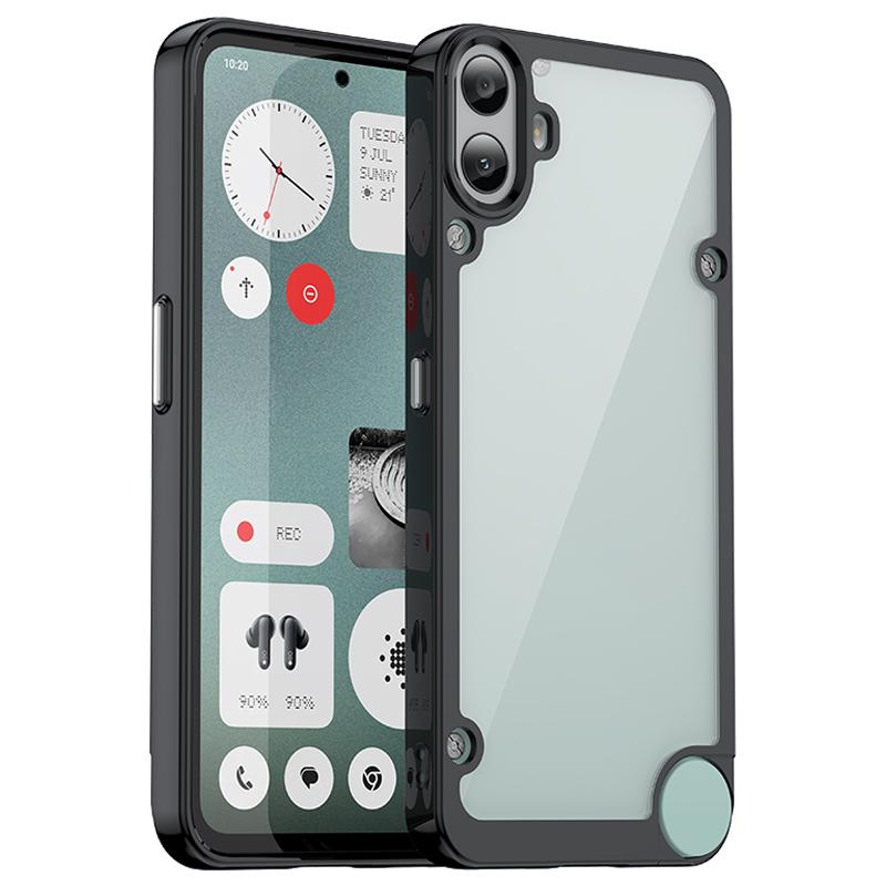 

For Nothing CMF Phone 1 Shockproof Case TPU +Acrylic Protective Clear Phone Cover Black