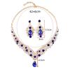 Crystal Choker Necklace Earrings Rhinestone Bridal Jewelry Sets for Bride Wedding Party Costume Accessories