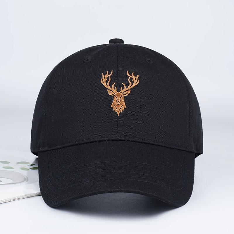Golden Deer Head Embroidered Baseball Cap Soft And Comfortable Lightweight And Breathable Adjustable Retro Outdoor Style Refined