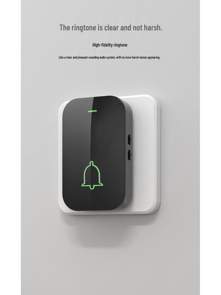 Ultra-Long Range Wireless Doorbell with Remote, High Volume, Ding Dong Chime, Elderly Call Button, No Plug-in, One-to-Two