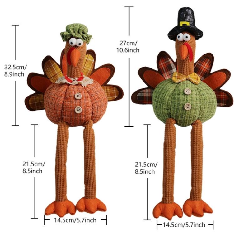 Seasonal Ornament Turkey Decorative Figurine Thanksgiving Holiday Decors Party Supply Harvest Festival Kitchen Layouts
