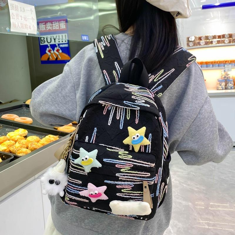 Backpack Girls Travel Cute Girl Simple Middle School College Student Printing Lightweight Trendy Fashion Backpack