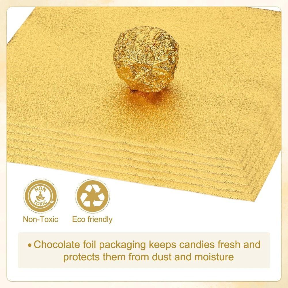 Gilded Aluminum Foil Paper Gold Candy Wrapping Paper New Foil Candy Wrappers DIY Decorations