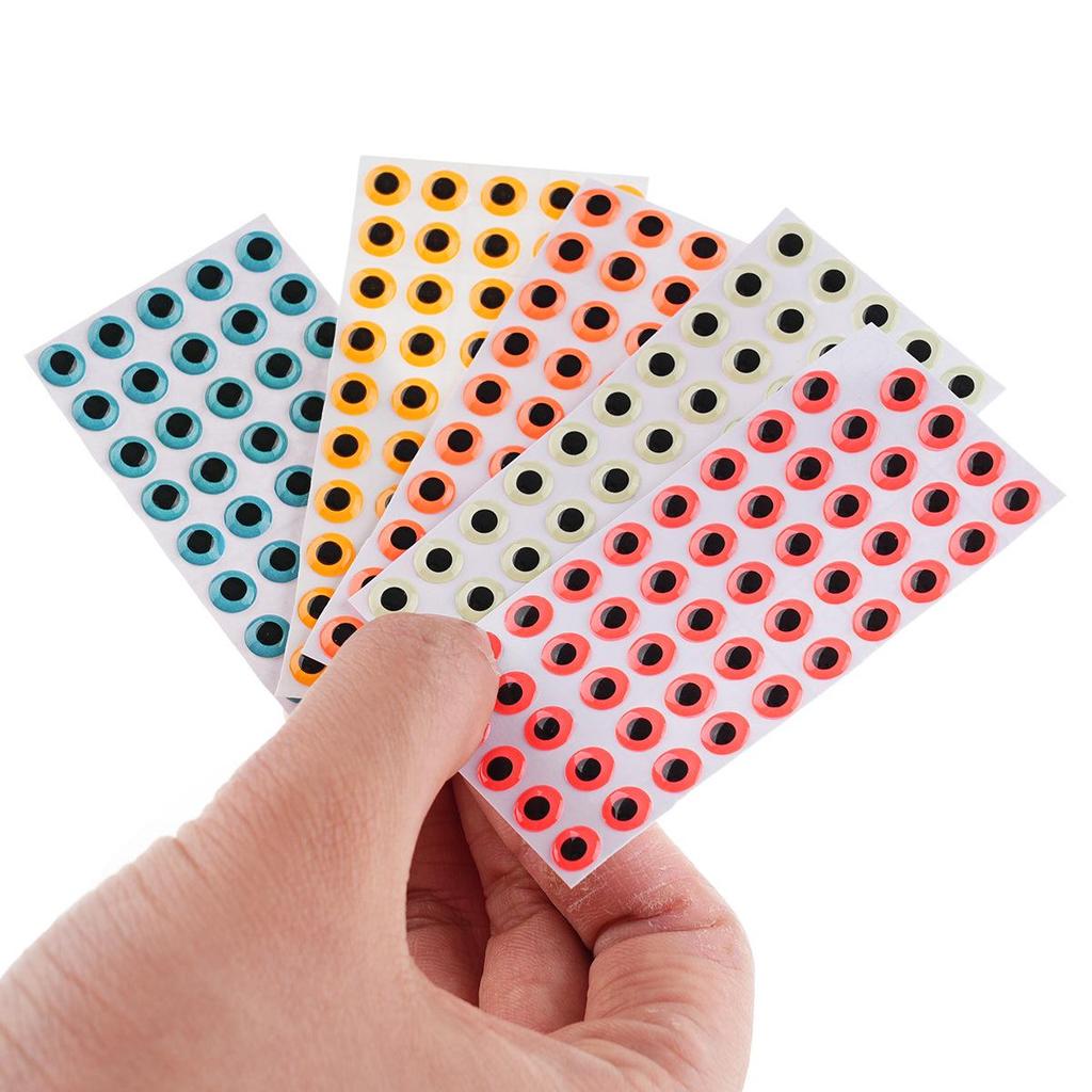 50-Pack 3D Luminous Bionic Fish Eyes for Fly Fishing and Fly Tying
